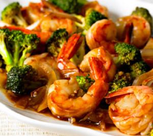 broccoli and shrimp