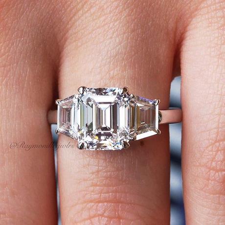 Platinum 3.02ct Emerald Cut GIA Certified Diamond Engagement Ring