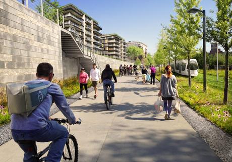 Rendering of Atlanta's BeltLine which will increase the city's green space by 40 percent and connect 45 neighborhoods.