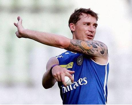 The South African paceman’s tattoos, which cover most of his left bicep, are appropriately patriotic. “It’s the three proteas. All of them are in the colours of the South African Flag. So, you have blue, yellow, and red.