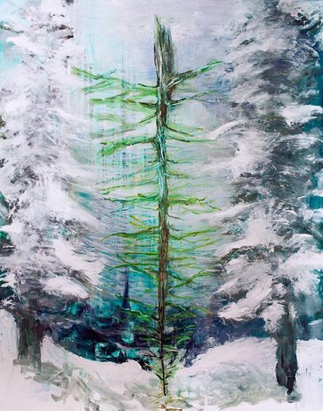 Affordable Artwork Snowy Landscape Painting With Winter Tree