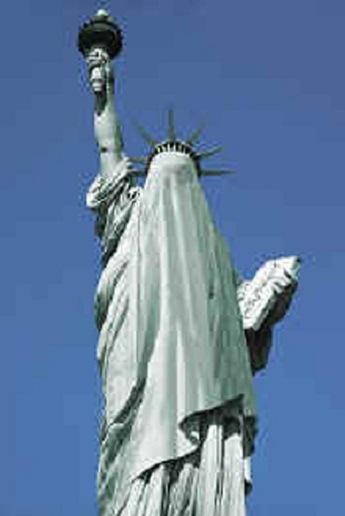 Statue of Liberty in burqa