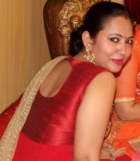 Westside Indo-Western Red Dress With Golden Dupatta From Lajpat Nagar