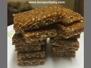 Crispy No Bake Oats and Sesame Bar Recipe for Kids