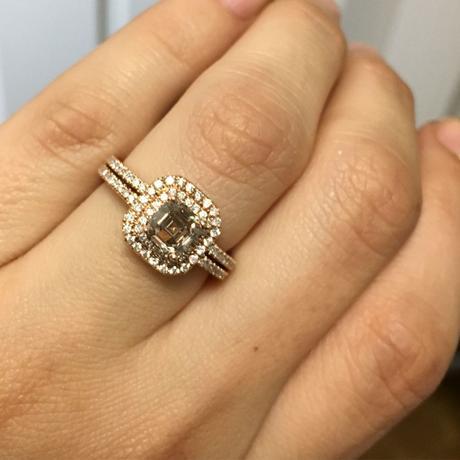 Rose gold chocolate diamond engagement ring