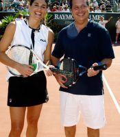 With doubles partner Gabriela Sabatini