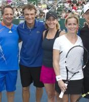 With Mats Wilander, Chris Evert, Elisabeth Shue, and Kevin McKidd