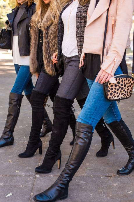 how to wear over the knee boots at any age with skinny jeans