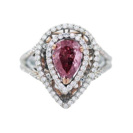 18k Gold 1ct Pink Diamond GLS Cert. Engagement Ring