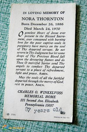 Your Great-Great-Great-Grandmother's funeral card