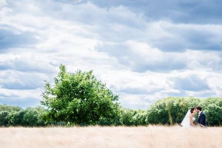 wedding Couple in Fields of barley at Basmead manor - best of wedding photography