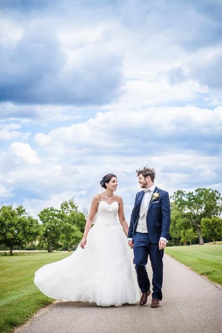 Couple walking together at bassmead manor