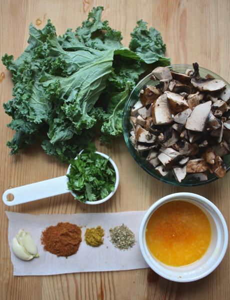 Curry Spiced Quinoa + Kale Stuffed Acorn Squash