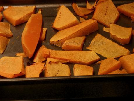 Roasted pumpkin pieces!