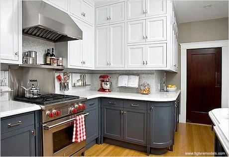 Two tone kitchen cabinets