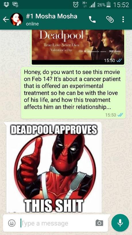 Funny Deadpool conversation with gf