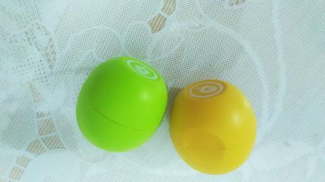 Organic Harvest Lip Balms in Shea & Green Apple:Dupe of EOS?