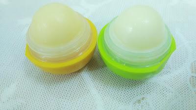 Organic Harvest Lip Balms in Shea & Green Apple:Dupe of EOS?