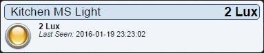 Domoticz - Fibaro motion sensor - Light sensor device