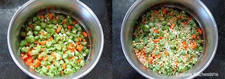steps to make beans carrot poriyal