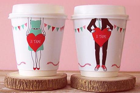 Je T'aime Coffee Cup Wrappers
