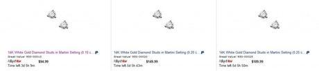 diamond earrings, boca diamonds, raymond lee jewelers, diamond earrings under $100, inexpensive diamond earrings