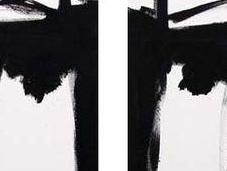 Black White Non-objective Diptych