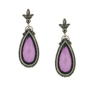 purple teardrop earrings