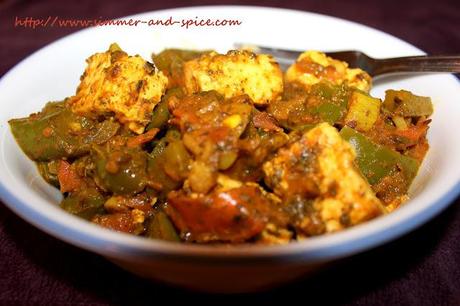 Bell Pepper with Tomato and Cottage Cheese ( Paneer)