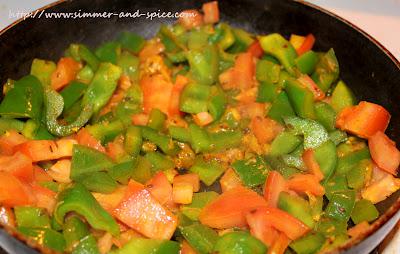Bell Pepper with Tomato and Cottage Cheese ( Paneer)