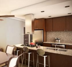 Modern Kitchen Rendering