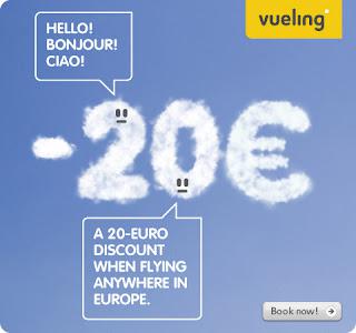 20 EUR discount to fly to Spain with Vueling