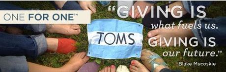 Give a pair of shoes to a child in need with TOMS on this Soulful Sunday