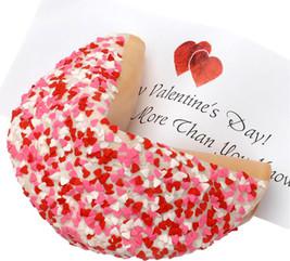 Heart Sprinkles Giant Fortune Cookie with Milk Chocolate