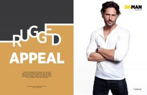 True Blood's Joe Manganiello posing for DA MAN magazine