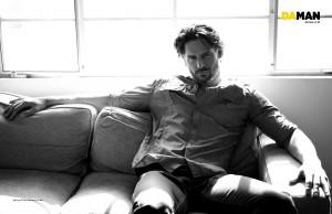 True Blood's Joe Manganiello posing for DA MAN magazine