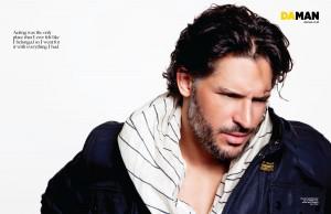 True Blood's Joe Manganiello posing for DA MAN magazine