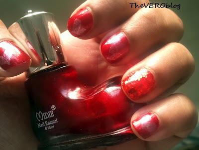 Valentine's Day Mani feat. Milani Jewel FX in Red