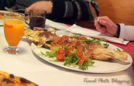 Venetian pizza in Italian Dolomites