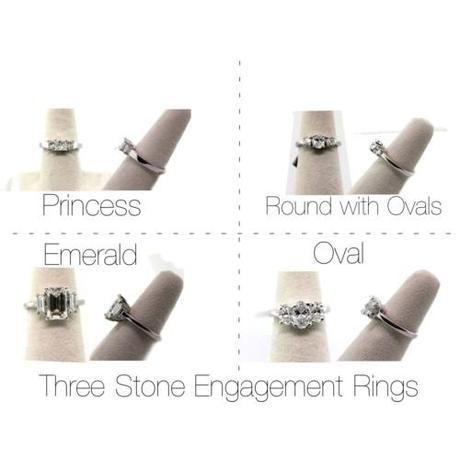 Three STone Engagement Rings - Wedding Wednesday