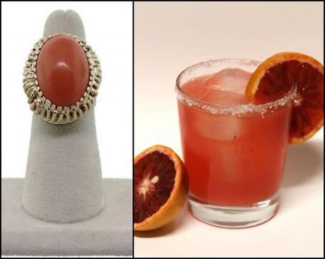 blood orange, cocktail, margarita, coral, cocktail ring, raymond lee ejwelers, boca raton, south florida