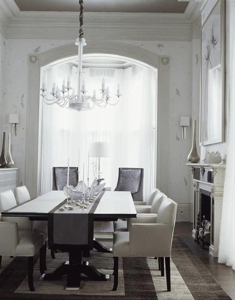 Oh so glamorous and elegant interiors in white