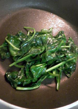 Butternut Squash & Spinach Quiche - Wilt spinach2