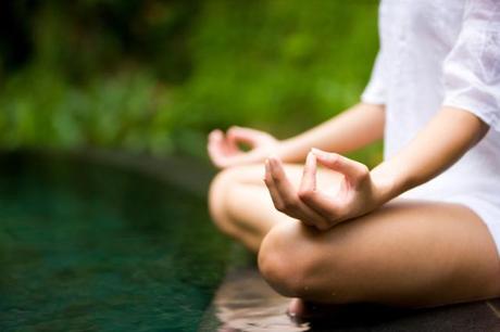 woman meditating