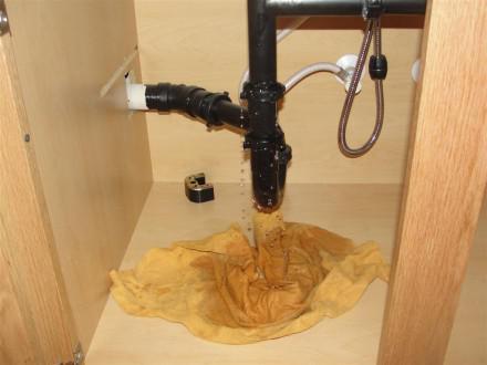 Leaking drain at kitchen sink