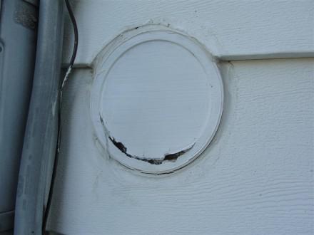 Coffee can lid for siding