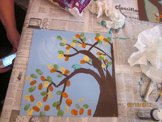 Mommy & Me Art - Thumb Print Trees Part 2!