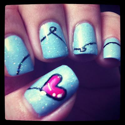 Nail Ideas: Heart Strings!