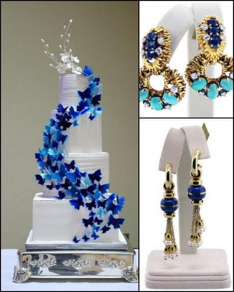 blue, butterfly, butterflies, wedding cake, wedding, weddings, south florida, boca wedding boca raton, south florida wedding cake, wedding cake boca, wedding cake ideas, lapis lazuli, blue wedding cake, turquoise earrings, sapphire earrings, wedding sapphire, wedding earrings, boca raton wedding jewelry, raymond lee jewelers