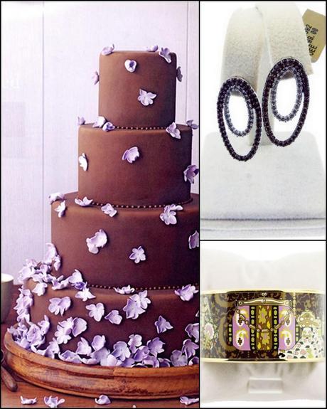 raymond lee jewelers, chocolate, diamonds, cognac, diamond, cognac diamond, hermes, bangle, boca raton hermes, boca wedding, south florida wedding, boca raton wedding cake, wedding cake south florida, chocolate wedding cake, purple, brown, lavender, wedding, cake